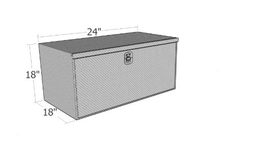 Picture of Unique Truck Accessories Truck Tool Box - HUB1824-BT