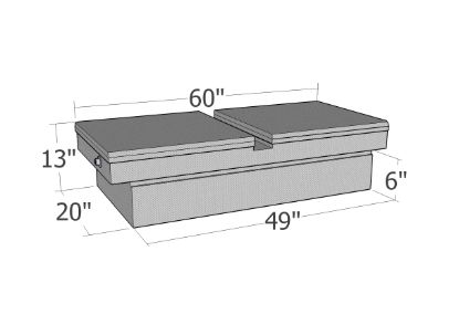 Picture of Unique Truck Accessories Truck Bed Storage Box Lid - RB153GW