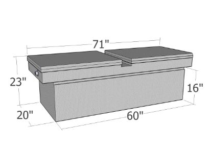 Picture of Unique Truck Accessories Truck Bed Storage Box Lid - RB157GW