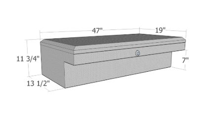 Picture of Unique Truck Accessories Truck Bed Side Rail Tool Box - RB180-1