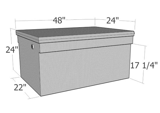 Picture of Unique Truck Accessories Truck Tool Box - RB624-BT
