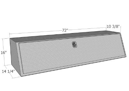 Picture of Unique Truck Accessories Truck Bed Side Rail Tool Box - TBS100-72