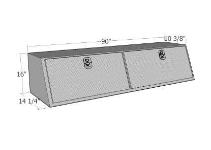 Picture of Unique Truck Accessories Truck Bed Side Rail Tool Box - TBS100-90D-BT