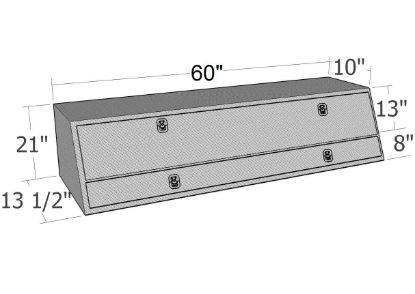 Picture of Unique Truck Accessories Truck Bed Side Rail Tool Box - TBS200-60