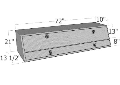 Picture of Unique Truck Accessories Truck Bed Side Rail Tool Box - TBS200-72