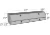 Picture of Unique Truck Accessories Truck Bed Side Rail Tool Box - TBS200-72-BD
