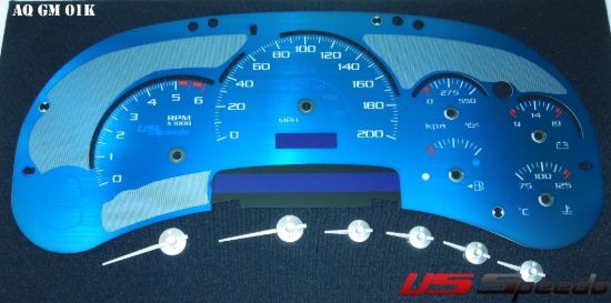 Picture of US Speedo Instrument Cluster Gauge Face Kit - AQGM01K