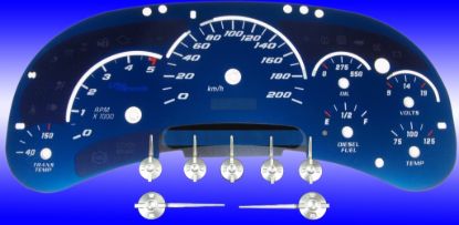 Picture of US Speedo Instrument Cluster Gauge Face Kit - AQGM03K