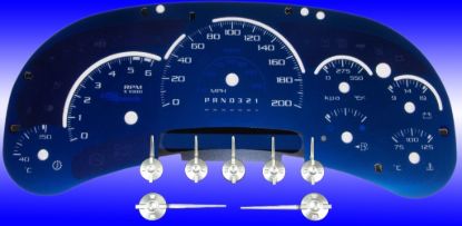 Picture of US Speedo Instrument Cluster Gauge Face Kit - AQH211K