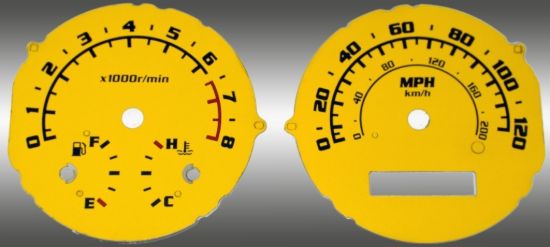 Picture of US Speedo Instrument Cluster Gauge Face Kit - AVE063