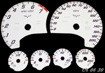 Picture of US Speedo Instrument Cluster Gauge Face Kit - C60630