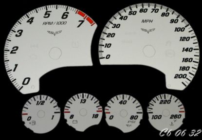 Picture of US Speedo Instrument Cluster Gauge Face Kit - C60632
