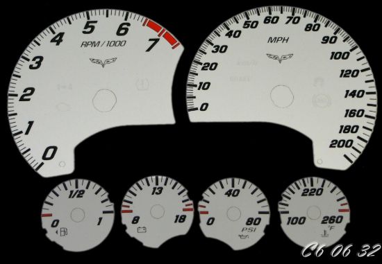 Picture of US Speedo Instrument Cluster Gauge Face Kit - C60632