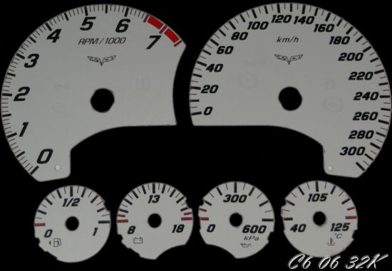 Picture of US Speedo Instrument Cluster Gauge Face Kit - C60632K