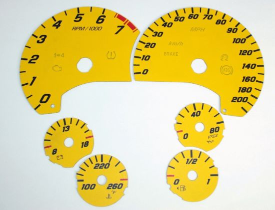 Picture of US Speedo Instrument Cluster Gauge Face Kit - C60633