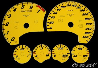 Picture of US Speedo Instrument Cluster Gauge Face Kit - C60633K
