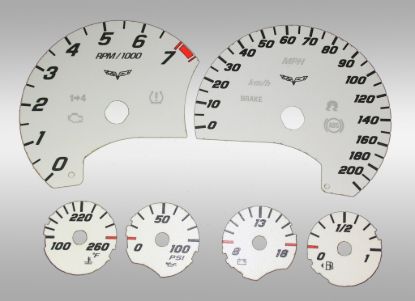 Picture of US Speedo Instrument Cluster Gauge Face Kit - C60832