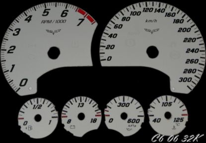 Picture of US Speedo Instrument Cluster Gauge Face Kit - C60832K