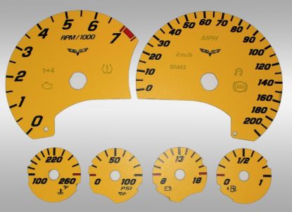 Picture of US Speedo Instrument Cluster Gauge Face Kit - C60833