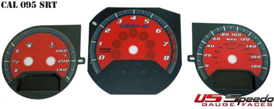 Picture of US Speedo Instrument Cluster Gauge Face Kit - CAL09SRT5