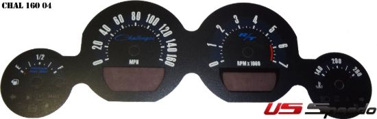 Picture of US Speedo Instrument Cluster Gauge Face Kit - CHAL1604