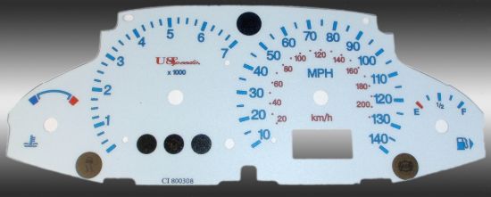 Picture of US Speedo Instrument Cluster Gauge Face Kit - FOC040