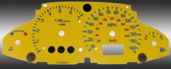 Picture of US Speedo Instrument Cluster Gauge Face Kit - FOC043