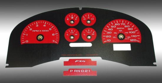 Picture of US Speedo Instrument Cluster Gauge Face Kit - FX4075