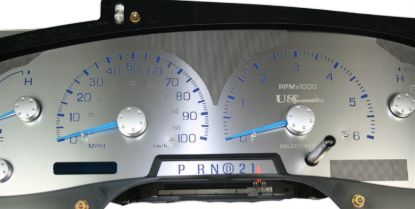Picture of US Speedo Instrument Cluster Gauge Face Kit - SSF01BK