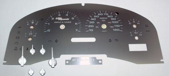 Picture of US Speedo Instrument Cluster Gauge Face Kit - SSF15W