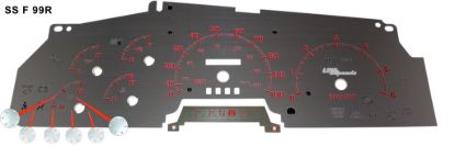 Picture of US Speedo Instrument Cluster Gauge Face Kit - SSF99R