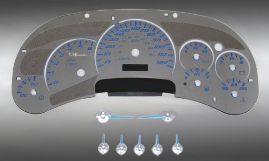 Picture of US Speedo Instrument Cluster Gauge Face Kit - SSGM02B
