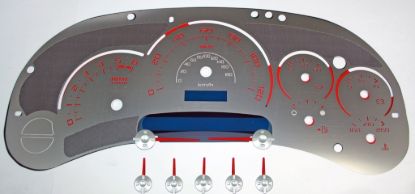 Picture of US Speedo Instrument Cluster Gauge Face Kit - SSGM06R