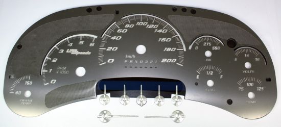 Picture of US Speedo Instrument Cluster Gauge Face Kit - SSGM12W
