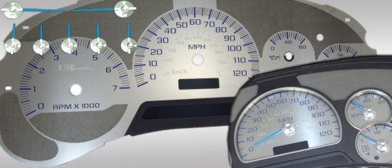 Picture of US Speedo Instrument Cluster Gauge Face Kit - SSGM20B