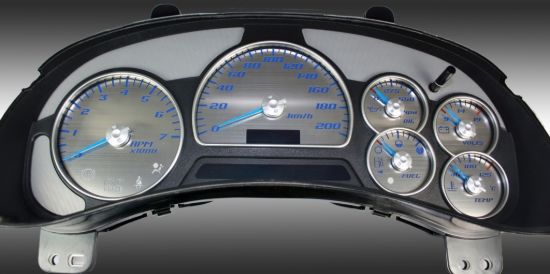 Picture of US Speedo Instrument Cluster Gauge Face Kit - SSGM20BK