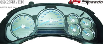 Picture of US Speedo Instrument Cluster Gauge Face Kit - SSGM21BK