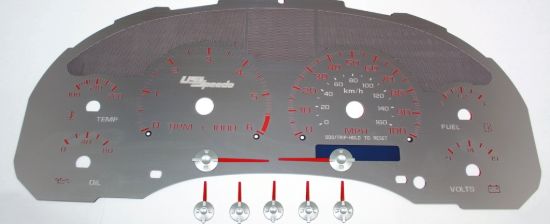 Picture of US Speedo Instrument Cluster Gauge Face Kit - SSGM25R