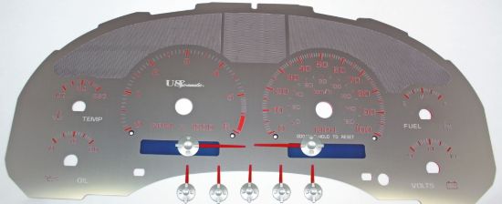 Picture of US Speedo Instrument Cluster Gauge Face Kit - SSGM26R