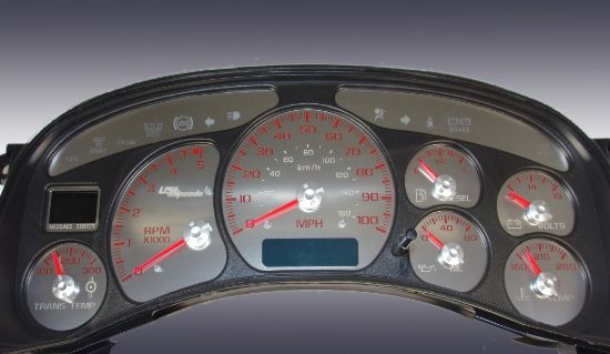 Picture of US Speedo Instrument Cluster Gauge Face Kit - SSGM995R