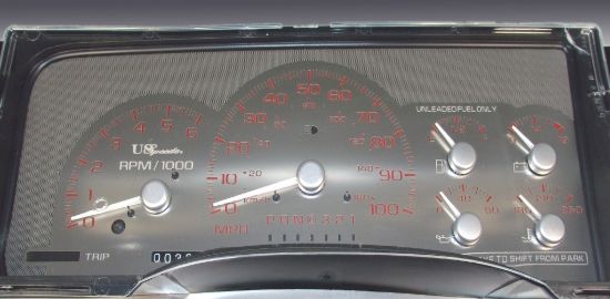 Picture of US Speedo Instrument Cluster Gauge Face Kit - SSGM998R