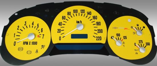 Picture of US Speedo Instrument Cluster Gauge Face Kit - SSR053K