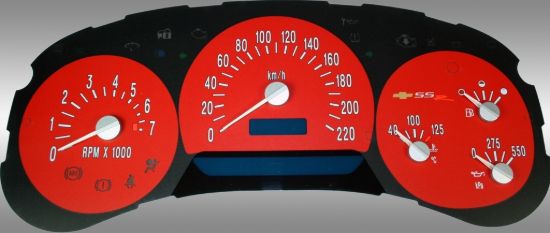 Picture of US Speedo Instrument Cluster Gauge Face Kit - SSR055K