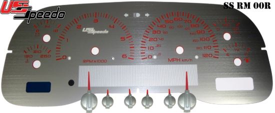 Picture of US Speedo Instrument Cluster Gauge Face Kit - SSRM00R