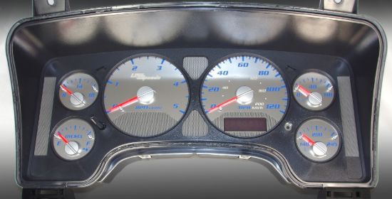 Picture of US Speedo Instrument Cluster Gauge Face Kit - SSRM13BK