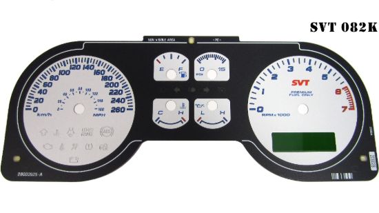 Picture of US Speedo Instrument Cluster Gauge Face Kit - SVT082K