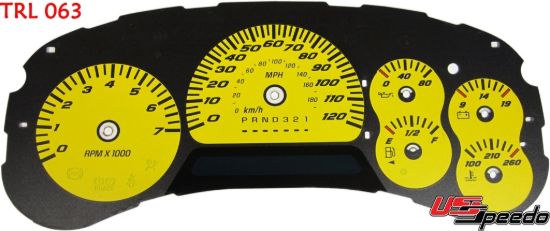 Picture of US Speedo Instrument Cluster Gauge Face Kit - TRL063K
