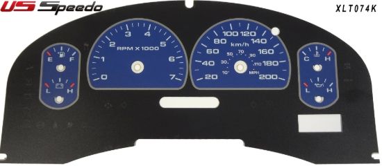 Picture of US Speedo Instrument Cluster Gauge Face Kit - XLT074K