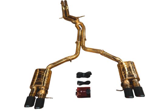 Picture of Valvetronic Designs Exhaust System Kit - AUD.B8.S4.VSES.AG.BRSH