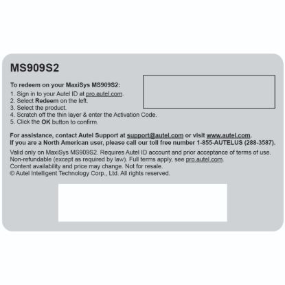 Picture of Autel Diagnostic Software - MS909S21YRUP